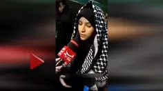 ♨️🎞صلابت و صحبت همسر #شهید #باب‌الخانی در مراسم تشییع پیک