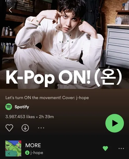 به دنبال انتشار سینگل MORE کاور پلی لیست Kpop ON! به این 