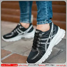 کفش ورزشی Asics مردانه مشکی سفید مدل Kaloni