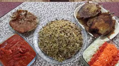 سبزی پلو با ماهی