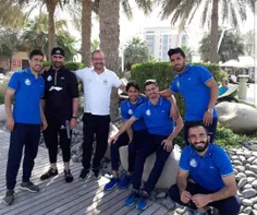 بازیکنان استقلال همراه رامین همتی در کویت