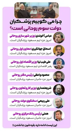 چرا میگیم پزشکیان دولت سوم روحانیه