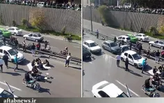 تصویری از اعتراضات به گرانی بنزین در اتوبان خرازی اصفهان 