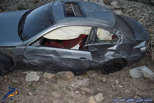 سقوط BMW به دره با عمق 130 متر