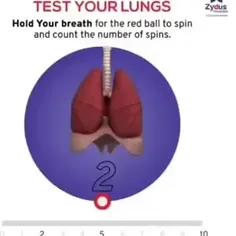 
اگر برای دو دور نفس خود را نگه داشتید که ریه شما نرمال است
۵ دور، ریه شما قوی است
۱۰ دور، ریه عالی و فوق‌العاده‌ای دارید