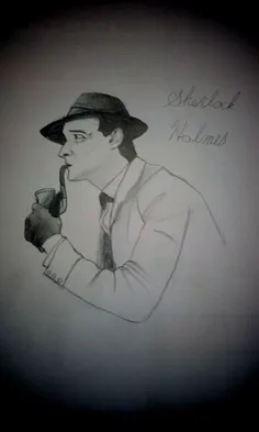 نقاشی من از شرلوک هولمز البته اونی که جرمی برت بازی کرده