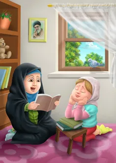 دختران با حجاب میخوانند کتاب! :)