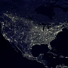 امریکا.شب.عکس از فضا