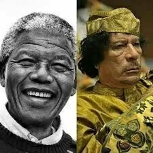 ماندلا و قذافی هر دو آفریقایی بودند ، هر دو آزادی خواه بو