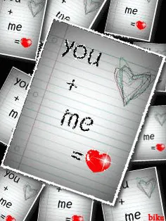 you+me=♡                   