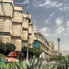 The #Milad tower and the row of old buildings in #Gisha, 