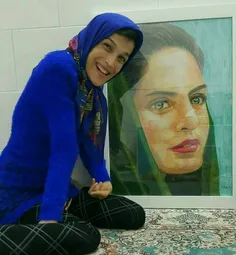 دختر ایرانی و خلق #نقاشی‌ های زیبا با یک پا 