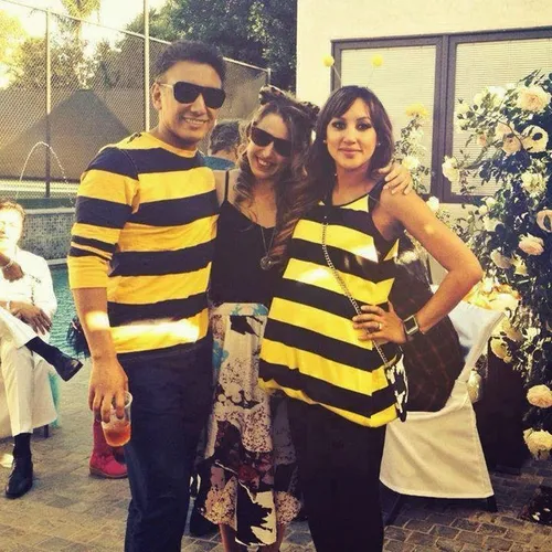 شادمهر و همسرش در جشن Baby shower با تم زنبور عسل