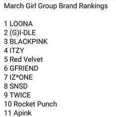 منتظرم کامبک بدین رتبتون بره بالا😑 #apink #gidle #loona #