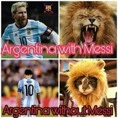 ارژانتین با مسی و بدون مسی