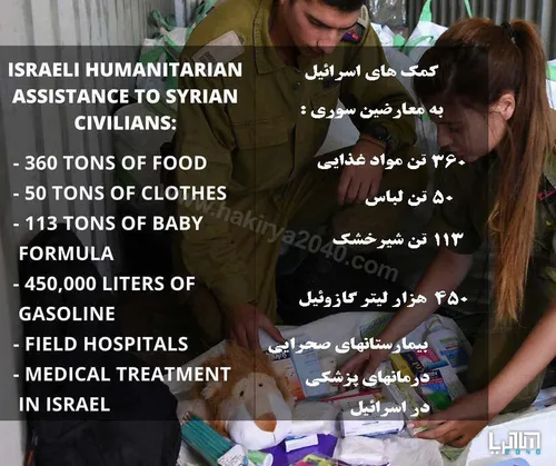📷 کمک های اسرائیل به معارضان سوری
