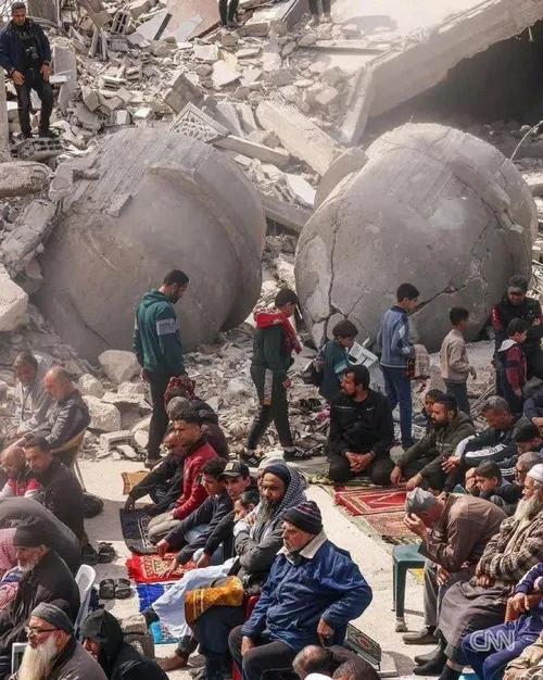 تخریب مسجد غزه مانند تخریب خانه های مردم توسط بمباران جنگ