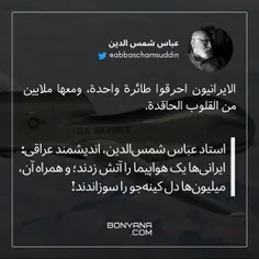 عباس شمس الدین: الایرانیون احرقوا طائرة واحدة، ومعها ملای