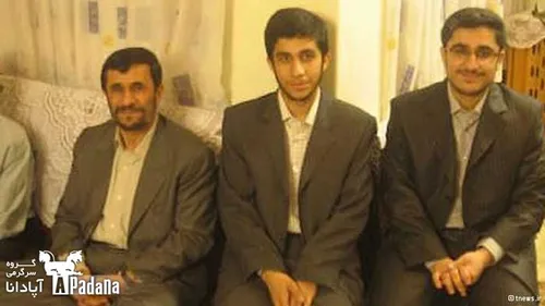 احمدی نژاد ب همراه پسرش