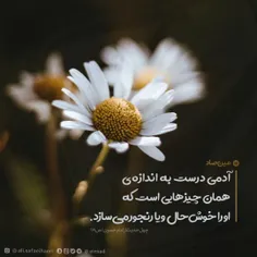 🌄آدمی درست به همان اندازه‌ای‌ست که...