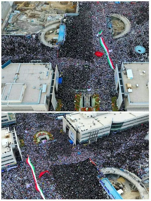 بعد از سونامی اصفهان و تهران, جمعیت انبوه مردم مشهد در حم