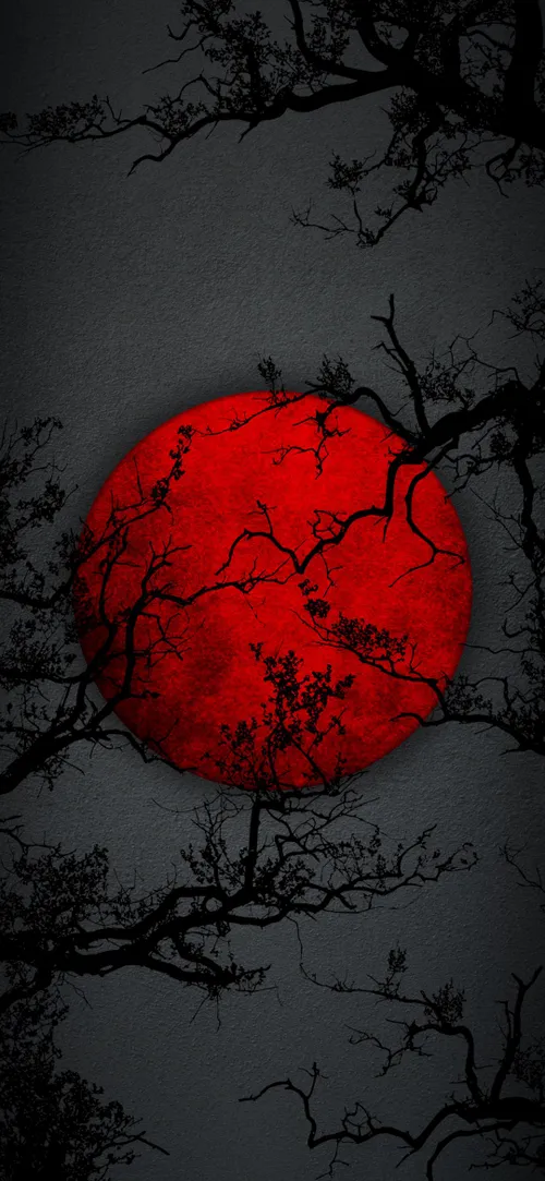 والپیپر عکس دارک قرمز ماه پس زمینه