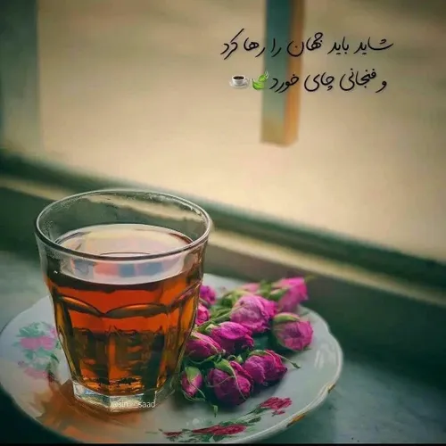 شاید باید دنیارارها کرد ویک فنجان چای خورد☕️