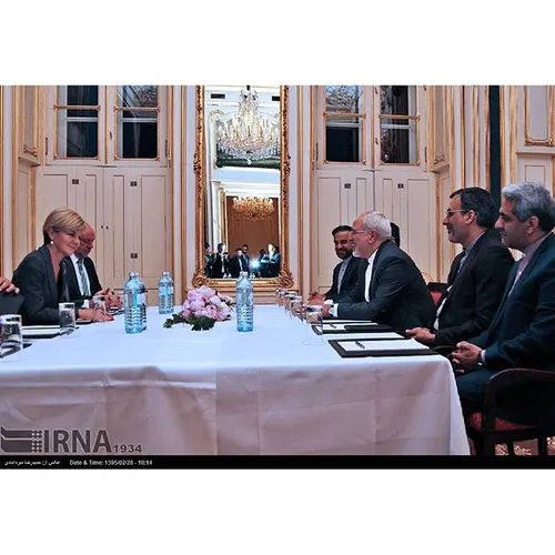 دیدار محمدجواد ظریف با «جولی بیشاب» وزیر امور خارجه استرا