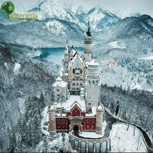 🏰قلعه نوشوانشتاین آلمان🇩🇪 در زمستان❄️❄️