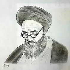 نقاشی من از امام خمینی رحمت الله علیه