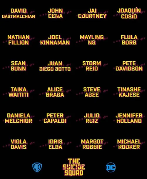 جیمز گان لیست تمام بازیگران suicide squad 2 رو منتشر کرد