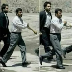 اقای احمدی نژاد هم دست به کارد و قمه شده 
