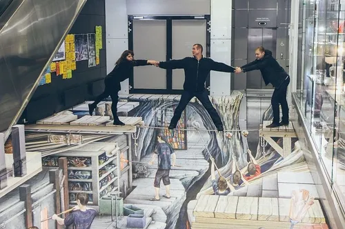 نقاشی سه بعدی راهرو یک مجتمع در لهستان توسط Ryho Paprocki