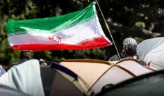پرچم ایران در اعتراضات ضدصهیونیستی دانشجویان امریکایی در 