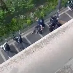 برخورد بسیار خشن پلیس ایتالیا با یک زن!