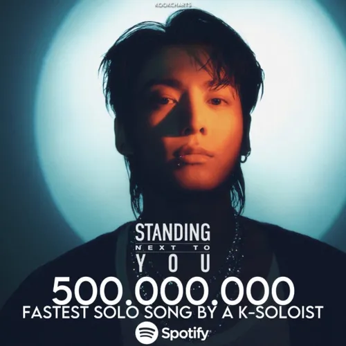 آهنگ Standing Next To You از جونگکوک به 500 میلیون استریم