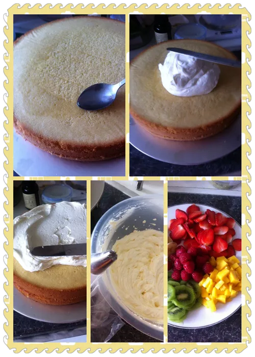 مراحل درست کردن کیک میوه ای خوشمزه(4)