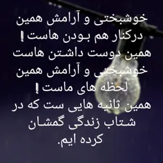 خوشبختی و آرامش همین درکنار هم بـودن هاست !