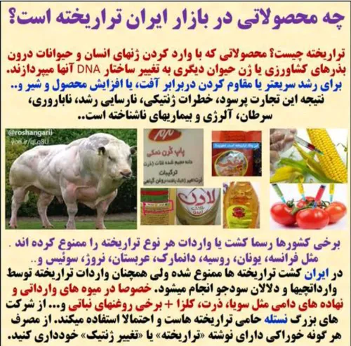 چه چیزهایی تراریخته است