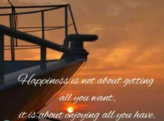 Happiness is not about getting 