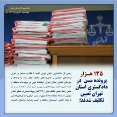 135 هزار پرونده مسن در دادگستری استان تهران تعیین تکلیف شدند؛