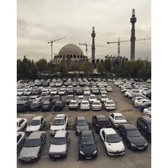 The parking lot on Abbasabad and the Mosalla construction