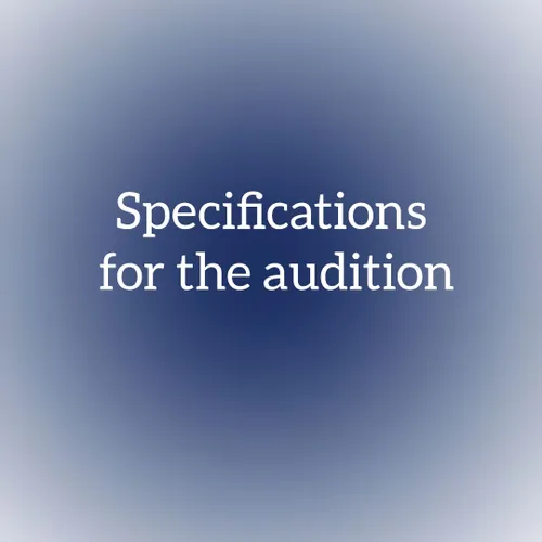Specifications for the audition
