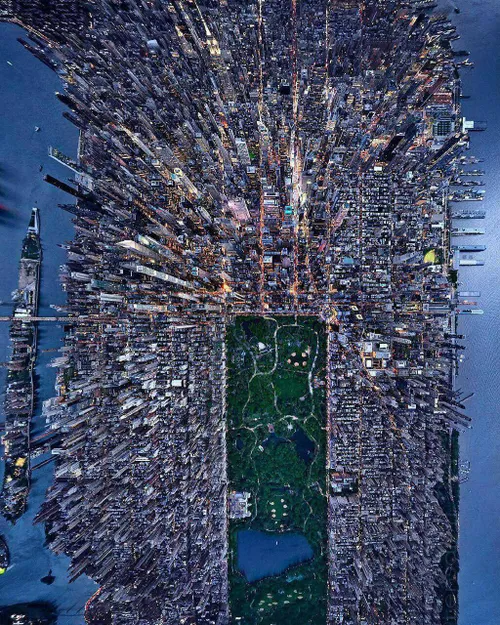 تصویر هوایی از شهر نیویورک