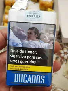 پیام خلاقانه روی پاکت سیگاری در اسپانیا