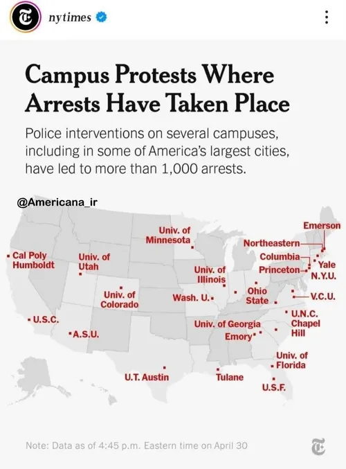 تعداد افراد دستگیر شده توسط پلیس آمریکا در جریان اعتراضات