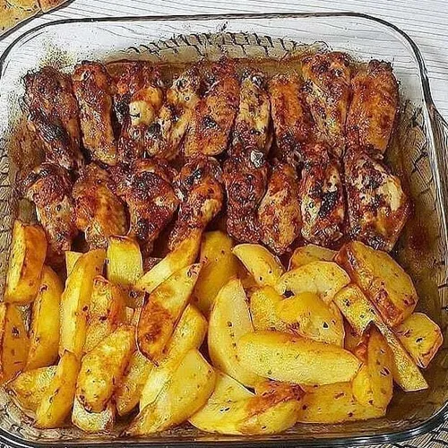 بال مرغ در فر 😋 🍗