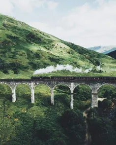 یکی از زیباترین مسیرهای قطار دنیا در اسکاتلند که به «سفری