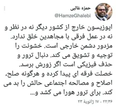 💬نظر حمزه غالبی فعال سیاسی و مسئول ستاد جوانان میرحسین مو