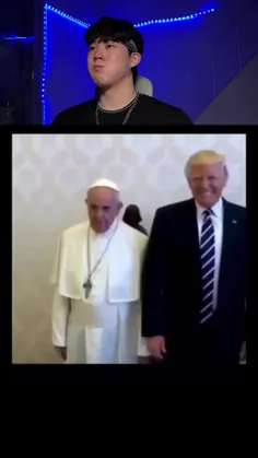 ترامپ و پاپ فرانسیس 😂